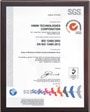 HIWIN Corporation, ISO 13485 certificate from SGS United Kingdom Ltd. HIWIN Corporation, ISO 13485 certificate from SGS United Kingdom Ltd.
